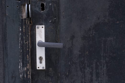 Close-up of a door handle