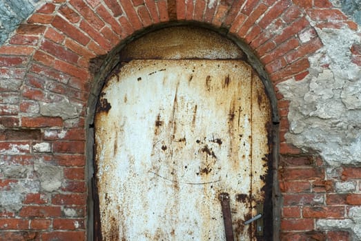Close-up of a metal door