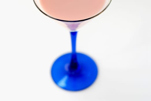 Close-up of a milkshake in a martini glass