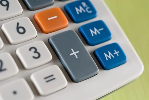 Close_up of a calculator
