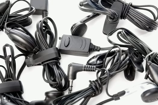 Close-up of hands free devices