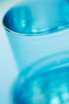 Close-up of two glasses of soda