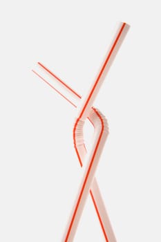Close-up of two drinking straws