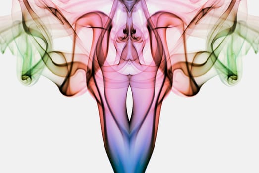 Close_up of multi_colored smoke