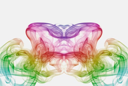 Close_up of multi_colored smoke