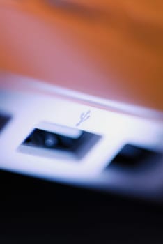 Close-up of a computer outlet