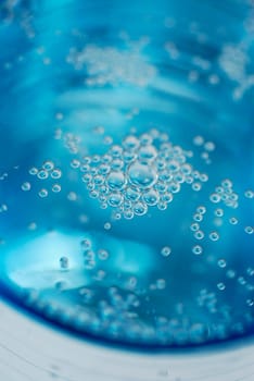 Close-up of bubbles in soda