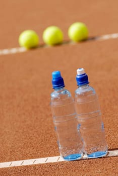 Close-up of two water bottles