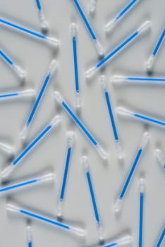 High angle view of cotton swabs