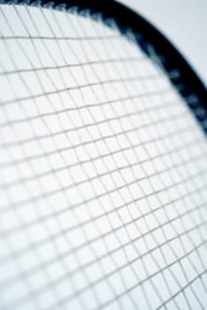 Close-up of a tennis racket
