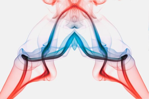 Close_up of multi_colored smoke