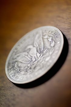 Close-up of an American coin