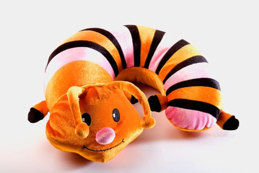 Close-up of a caterpillar soft toy
