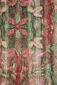 Close-up of a floral pattern on a mat