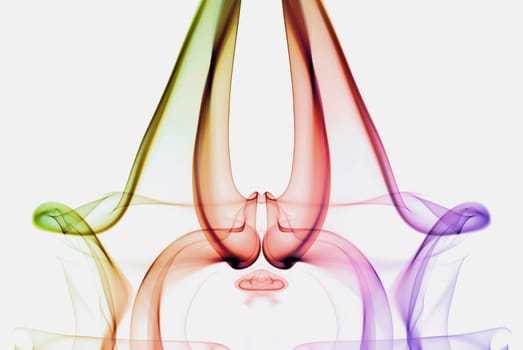 Close_up of multi_colored smoke