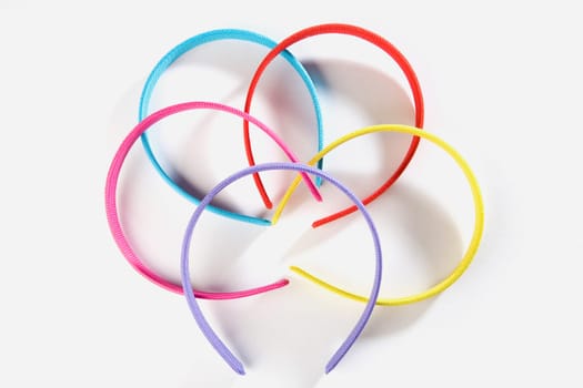 Close-up of five hairbands