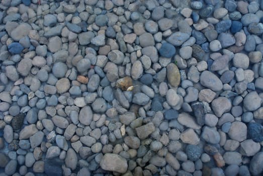 High angle view of pebbles