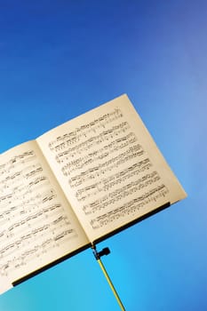Sheet music on a stand