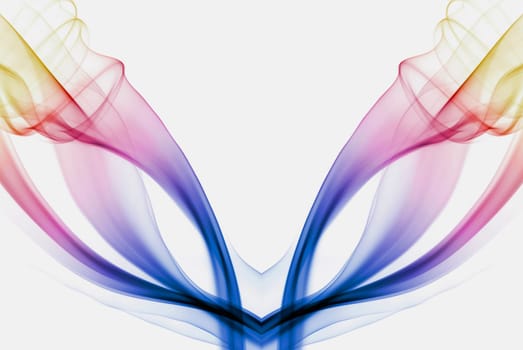 Close_up of multi_colored smoke