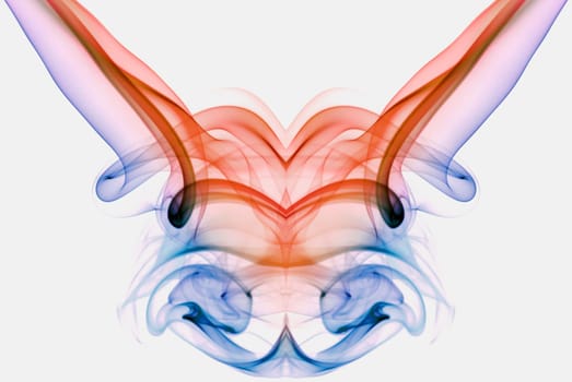 Close_up of multi_colored smoke