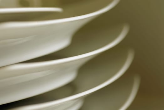 Close-up of a stack of plates