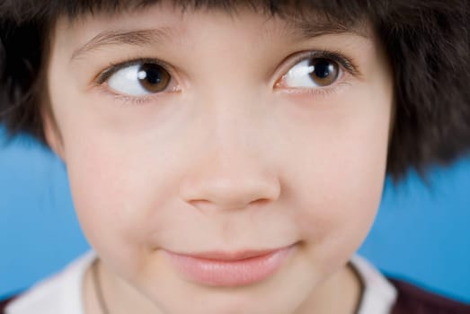Close_up of a girl looking sideways