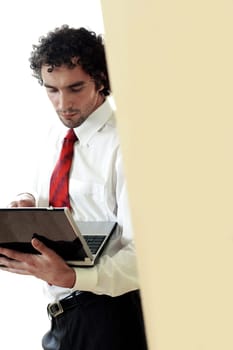 Businessman using a laptop