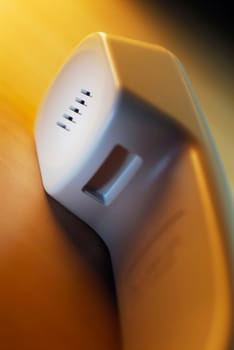 Close-up of a telephone receiver