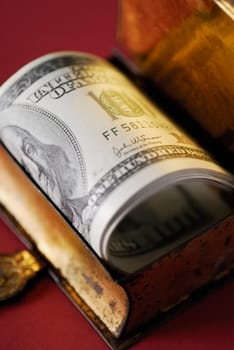 Close-up of US paper currency