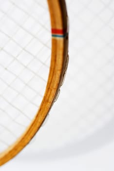 Close-up of a tennis racket