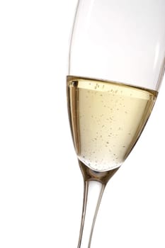 Close-up of champagne in a champagne flute