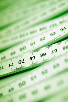 Close-up of rulers