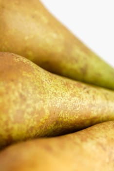 Close-up of three pears