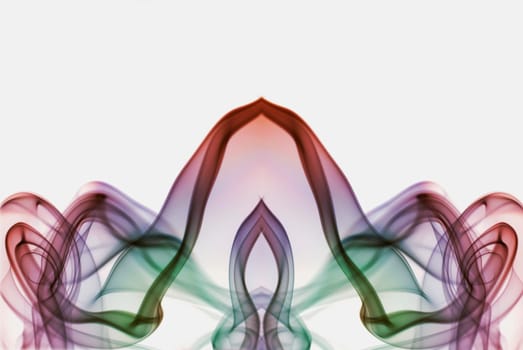 Close_up of multi_colored smoke