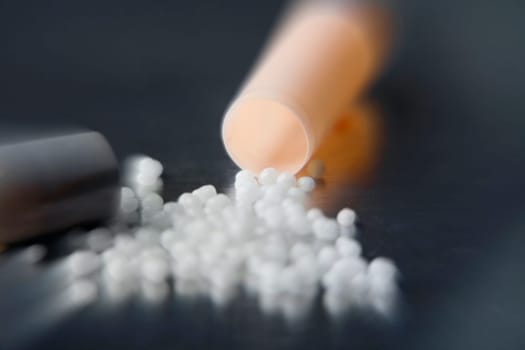 Close-up of homeopathic pills