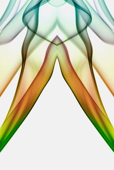 Close_up of multi_colored smoke