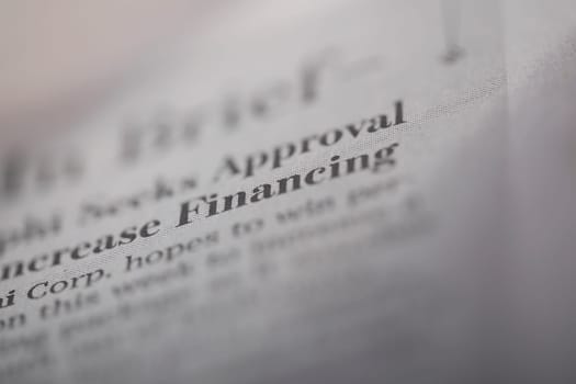 Close_up of a financial newspaper