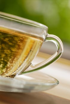 Close-up of a cup of herbal tea
