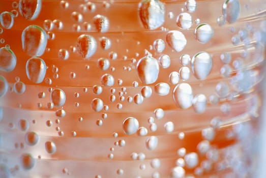 Close-up of bubbles in a liquid