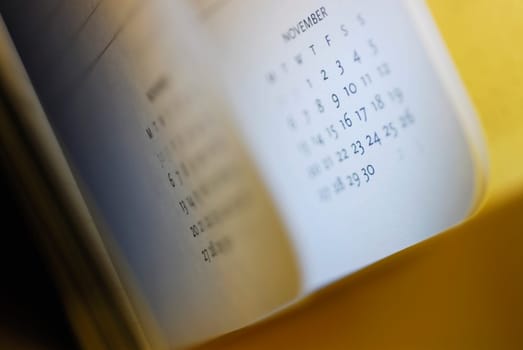 Close-up of a calendar