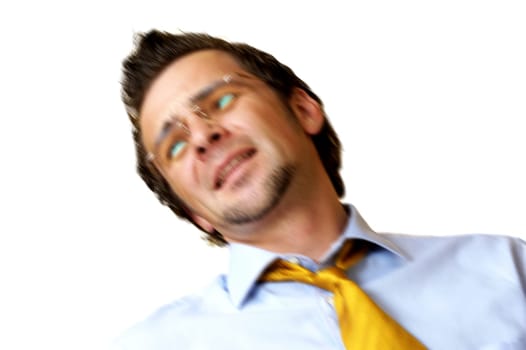 Close-up of a businessman looking away