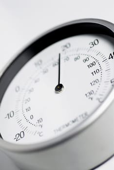 Close-up of a temperature gauge