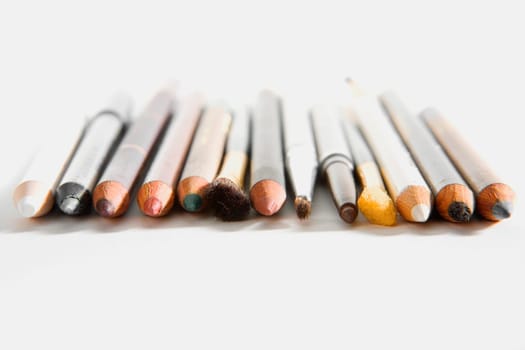 Close-up of cosmetics pencils