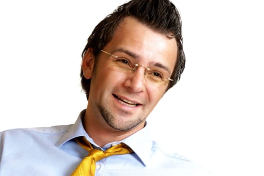 Close-up of a businessman smiling