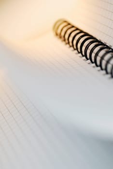 Close-up of a spiral notebook