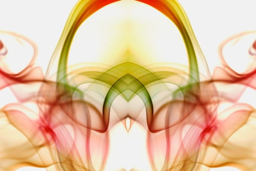 Close_up of multi_colored smoke