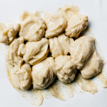 Textures from cosmetics. Body Scrub. Smears on the table. High quality photo