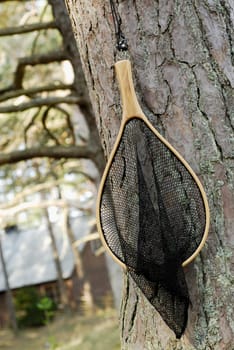 Close-up of a fishing net