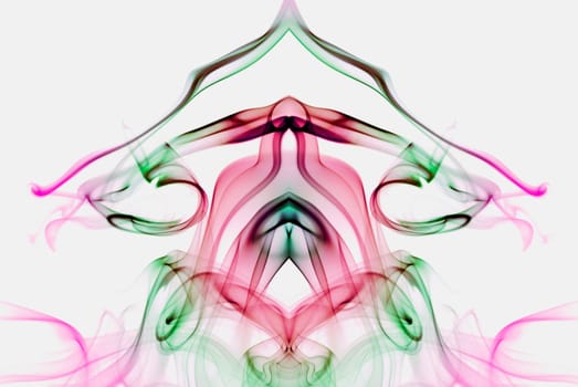 Close_up of multi_colored smoke