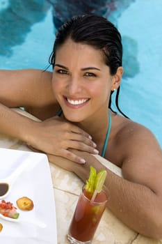 Portrait of a young woman smiling